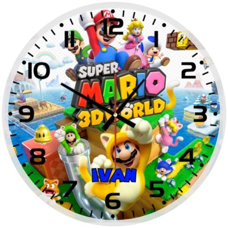 Nintendo Super Mario Glass wall Clock