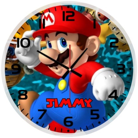 Nintendo Super Mario Glass wall Clock