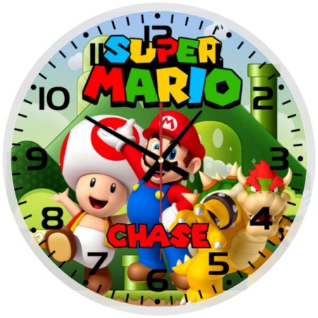 Nintendo Super Mario Glass wall Clock