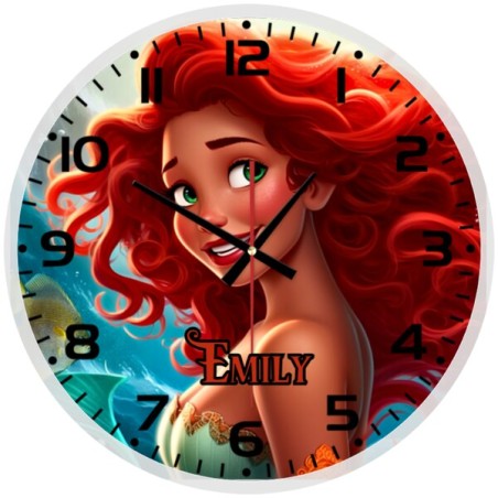 Disney Ariel Mermaid Glass wall Clock