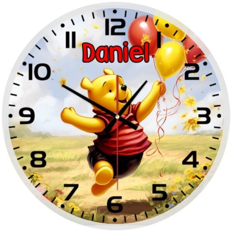 Winnie the Pooh Glass wall Clock