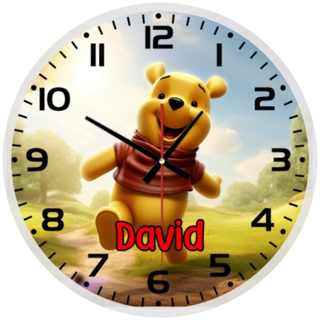 Winnie the Pooh Glass wall Clock