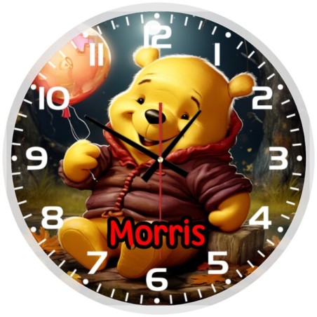 Winnie the Pooh Glass wall Clock