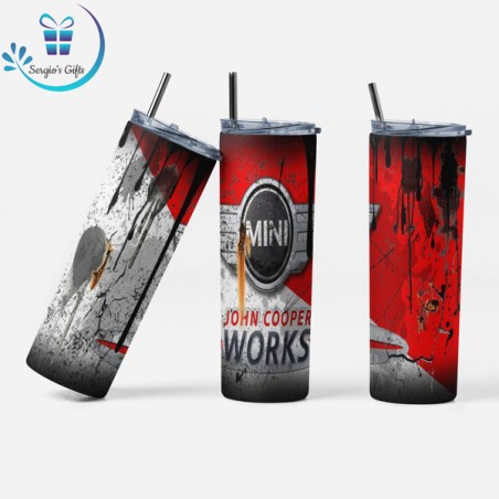 Mini Cooper Car Brand Skinny Tumbler