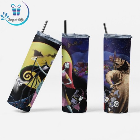 Jack Skellington & Sally 20oz Skinny Tumblers