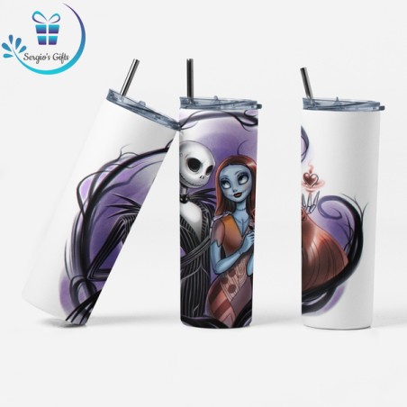 Jack Skellington & Sally 20oz Skinny Tumblers