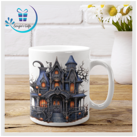 Halloween Haunted House Coffee Mugs