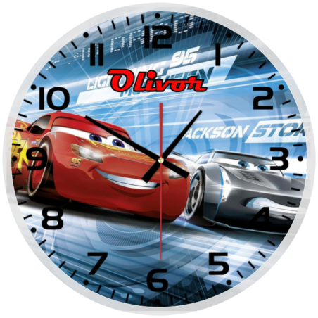 Disney Pixar Cars Glass Wall Clock