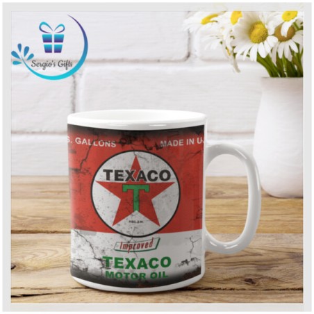 Texaco Improved Motor Oil Brand Coffee Mug