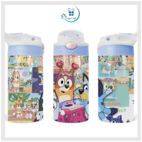 Family Heeler Bluey Flip Top Bottles