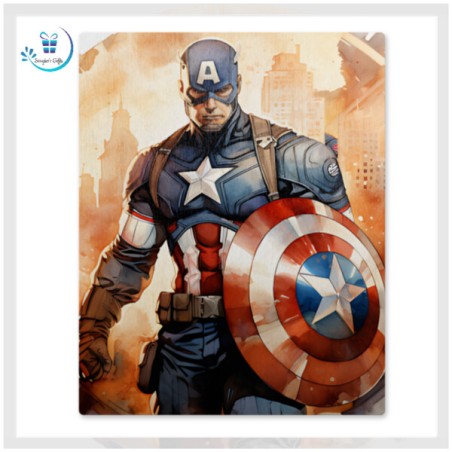 Captain America Photo Metal Panel