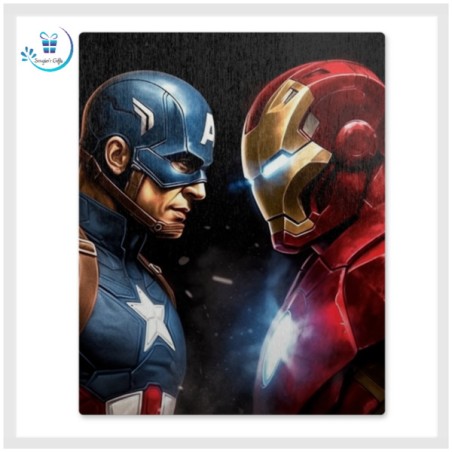 Captain America Digital Photo Metal Panel