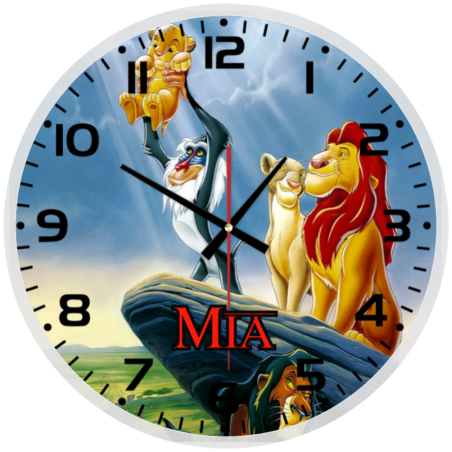 Disney Lion King Glass Wall Clock