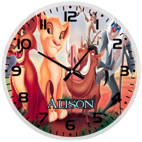 Disney Lion King Glass Wall Clock