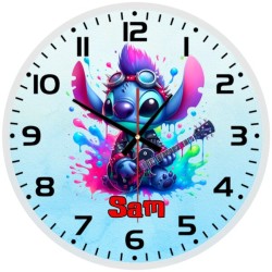 Disney Punk Stitch Wall Clock