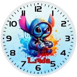 Disney Stitch Gamer Wall Clock