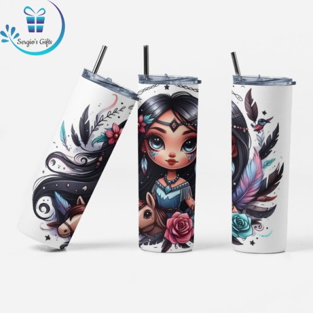 Disney Princess Pocahontas Gothic Skinny Tumbler