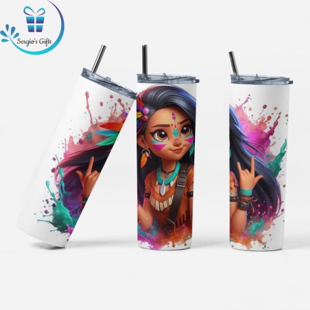 Disney Princess Pocahontas Punk Skinny Tumbler