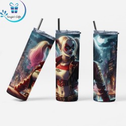 DC Harley Quinn Skinny Tumbler