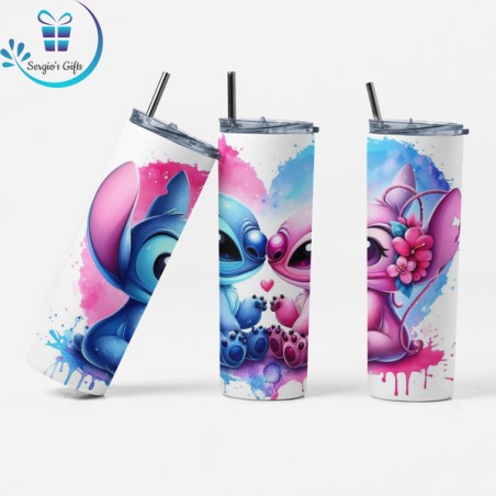 Disney Stitch & Angel Skinny Tumbler