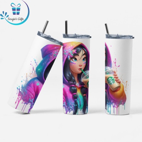 Disney Princess Mulan Hoodie Skinny Tumbler