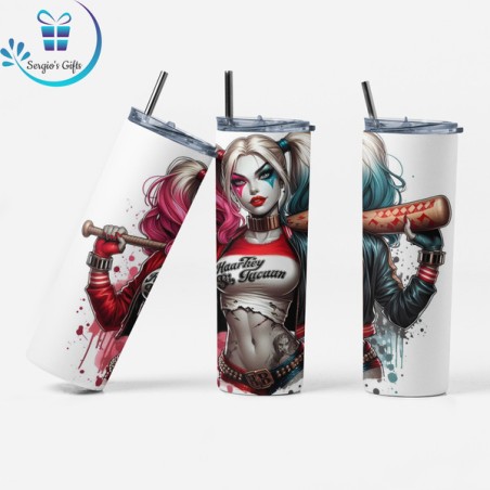 DC Harley Quinn Skinny Tumbler