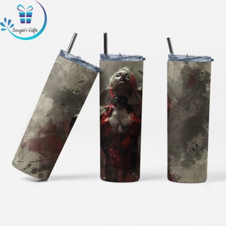 DC Harley Quinn Skinny Tumbler