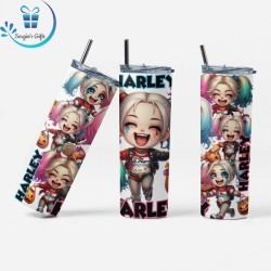 DC Harley Quinn Skinny Tumbler