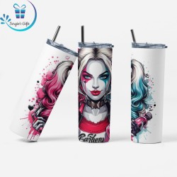 DC Harley Quinn Skinny Tumbler