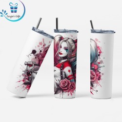 DC Harley Quinn Skinny Tumbler