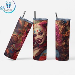 DC Harley Quinn Skinny Tumbler