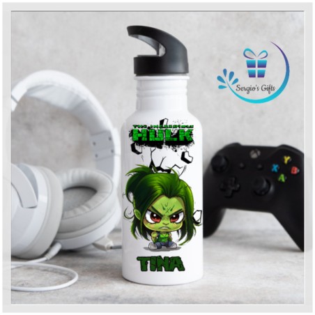 Marvel The Incredible Girl Hulk Straw Bottle