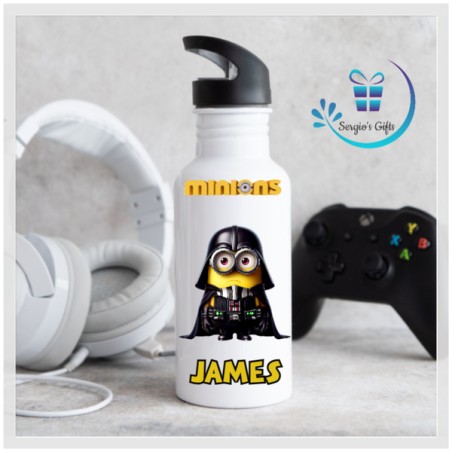 Darth Vader Minions Straw Bottle