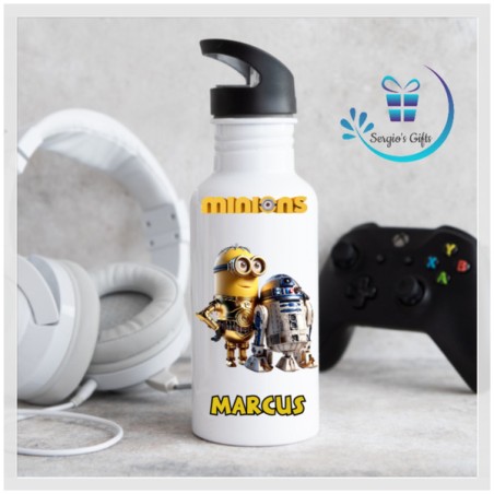 C3-PO & R2-D2 Minions Straw Bottle