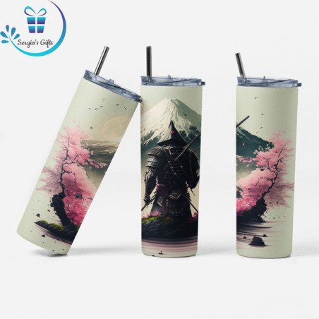 Japanese Samurai Skinny Tumbler