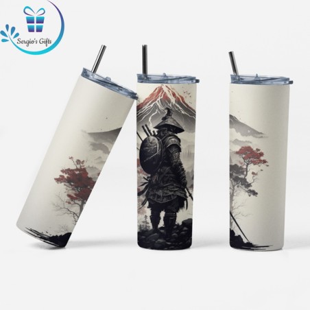 Japanese Samurai Skinny Tumbler