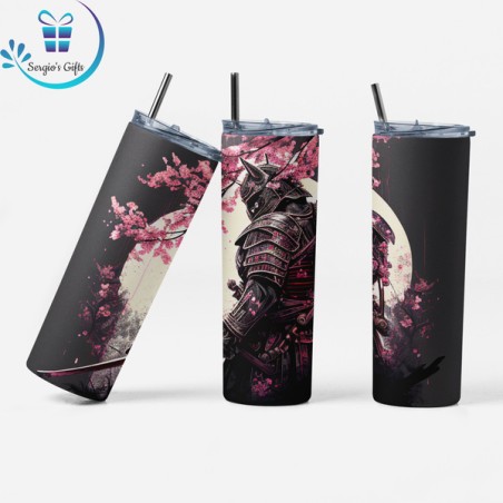 Japanese Samurai Skinny Tumbler