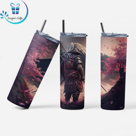 Japanese Samurai Skinny Tumbler