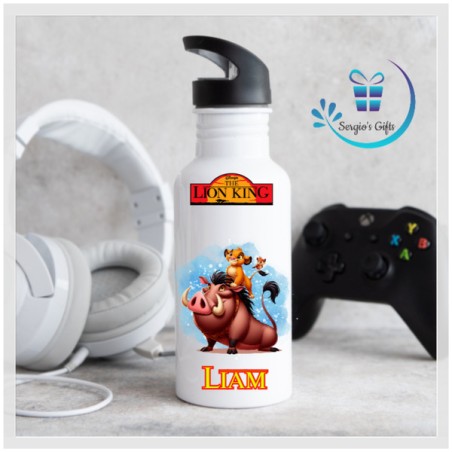 Disney The Lion King Simba & Pumba Straw Bottle