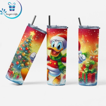 Disney Donald Duck Christmas Skinny Tumbler