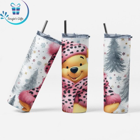 Disney Winnie the Pooh Christmas Skinny Tumbler