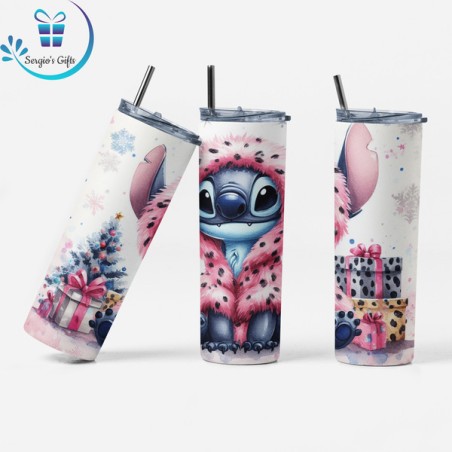 Disney Stitch Christmas Skinny Tumbler