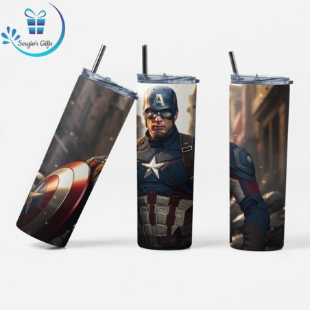 Captain America 20oz Skinny Tumbler