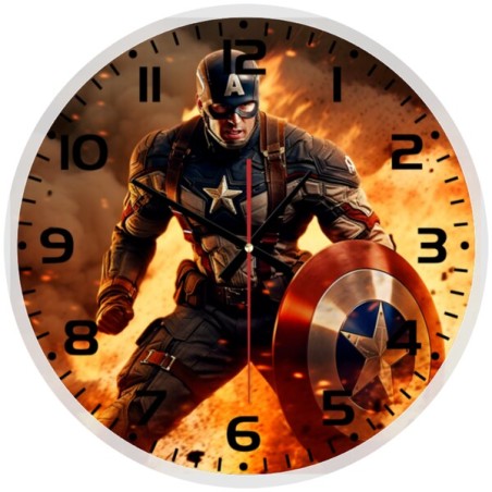DC Captain America Glass wall Clock