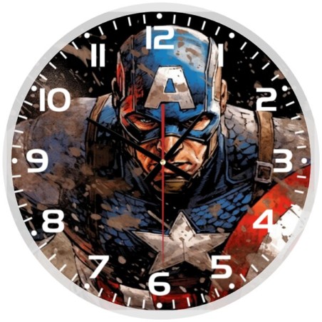 Captain America Glass wall Clock