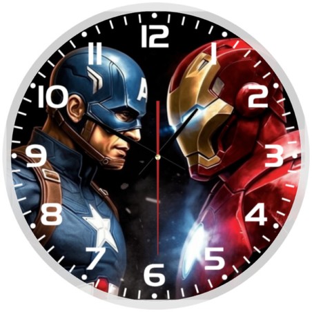 Captain America Glass wall Clock