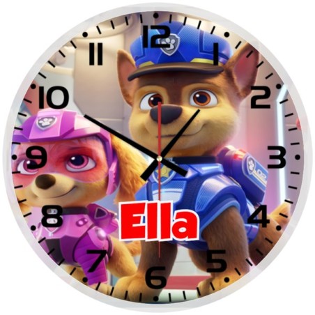 Team Paw Patrol Glass wall Clock