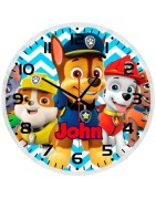 Custom and personalised children and adults glass wall or table clock