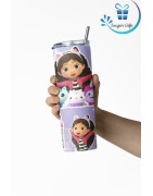 Gabby's Dollhouse 20oz skinny Tumblers - Colourful & Fun