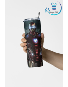 Marvel Avenger Iron Man personalised 20 oz skinny tumblers